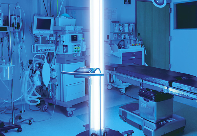 Desinfección con luz UV de microorganismos en hospitales